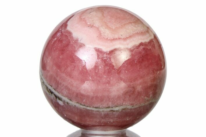 Polished Rhodochrosite Sphere - Argentina #315251